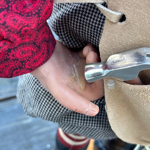 Large Artist Signed 2001 Workshop  SANTA with Tools and Teddy Bears Grace Kynoch - Picture 8 of 16